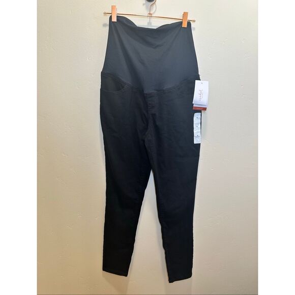 Ingrid & Isabel Black Over The Belly Skinny Maternity Jeans Size 8 - Picture 3 of 8